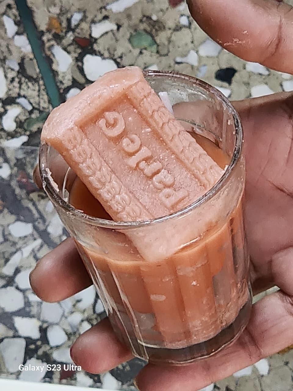 Chai Glass with Parle G Candle Pack of 2