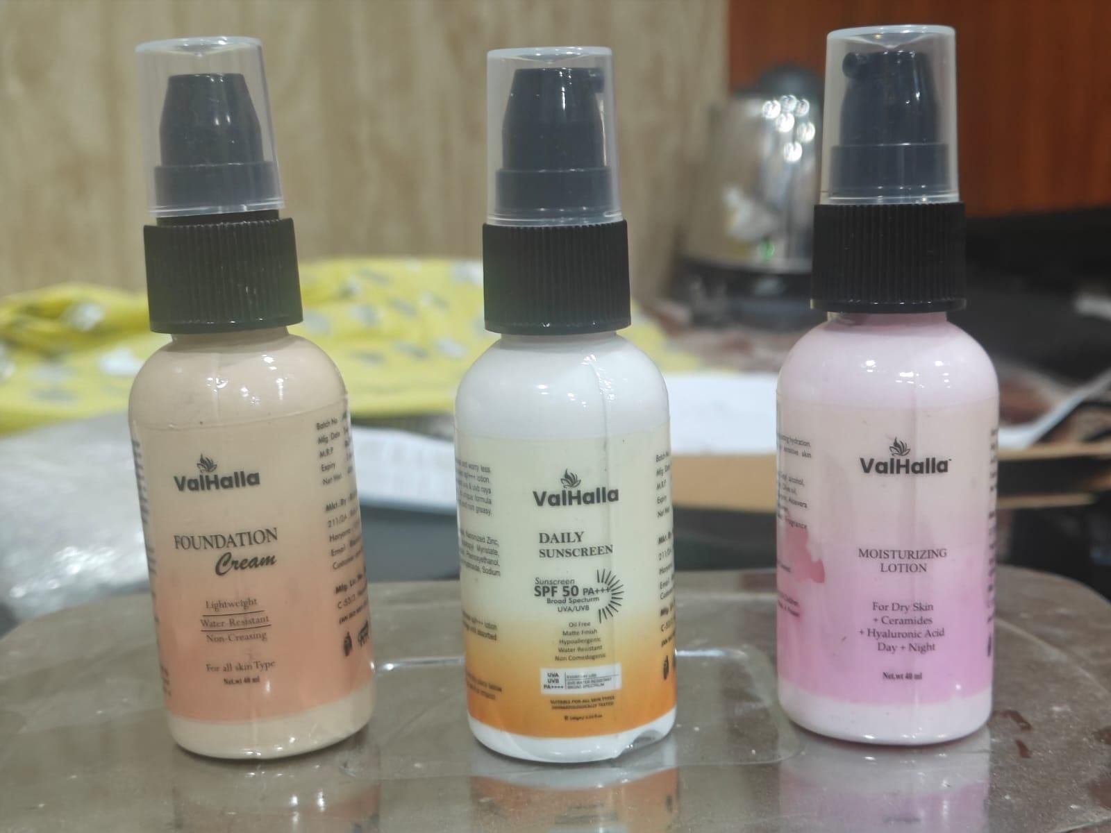 Moisturizer + Foundation Cream + Sunscreen Combo (Pack of 3)
